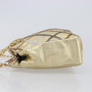 Bally Chain Shoulder Bag Leather Gold Auth 207326-5