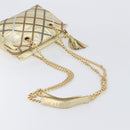 Bally Chain Shoulder Bag Leather Gold Auth 207326-7