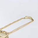 Bally Chain Shoulder Bag Leather Gold Auth 207326-8