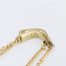 Bally Chain Shoulder Bag Leather Gold Auth 207326-8