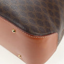 CELINE Macadam Hand Bag PVC 2way Brown Gold Tone Auth 207348V-18