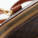 CELINE Macadam Hand Bag PVC 2way Brown Gold Tone Auth 207348V-10