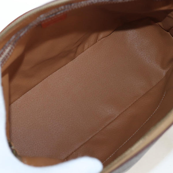CELINE Macadam Hand Bag PVC 2way Brown Gold Tone Auth 207348V
