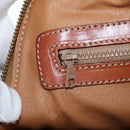 CELINE Macadam Hand Bag PVC 2way Brown Gold Tone Auth 207348V-26