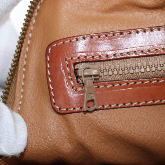CELINE Macadam Hand Bag PVC 2way Brown Gold Tone Auth 207348V