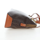 CELINE Macadam Hand Bag PVC 2way Brown Gold Tone Auth 207348V-4
