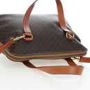CELINE Macadam Hand Bag PVC 2way Brown Gold Tone Auth 207348V-6