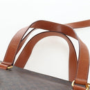 CELINE Macadam Hand Bag PVC 2way Brown Gold Tone Auth 207348V-14