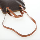 CELINE Macadam Hand Bag PVC 2way Brown Gold Tone Auth 207348V-8
