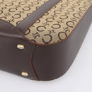 CELINE C Macadam Tote Bag Canvas Beige Gold Tone Auth 207349A-10