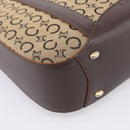 CELINE C Macadam Tote Bag Canvas Beige Gold Tone Auth 207349A-11