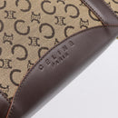 CELINE C Macadam Tote Bag Canvas Beige Gold Tone Auth 207349A-14