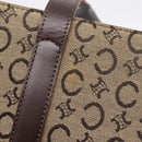 CELINE C Macadam Tote Bag Canvas Beige Gold Tone Auth 207349A-16