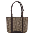 CELINE C Macadam Tote Bag Canvas Beige Gold Tone Auth 207349A-2