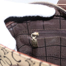 CELINE C Macadam Tote Bag Canvas Beige Gold Tone Auth 207349A-23