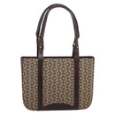 CELINE C Macadam Tote Bag Canvas Beige Gold Tone Auth 207349A-3