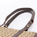 CELINE C Macadam Tote Bag Canvas Beige Gold Tone Auth 207349A-8
