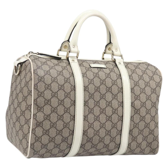 GUCCI GG Supreme Hand Bag PVC Beige Gold Tone 193603 Auth 207350V