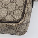 GUCCI GG Supreme Shoulder Bag PVC Beige Silver 122754 Auth 207351A-15