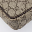 GUCCI GG Supreme Shoulder Bag PVC Beige Silver 122754 Auth 207351A-16