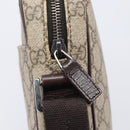 GUCCI GG Supreme Shoulder Bag PVC Beige Silver 122754 Auth 207351A-9