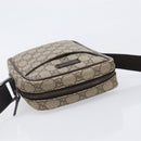 GUCCI GG Supreme Shoulder Bag PVC Beige Silver 122754 Auth 207351A-6