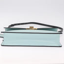 Balenciaga Hand Bag Leather 2way Light Blue Gold Silver Auth 207361A-13