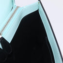 Balenciaga Hand Bag Leather 2way Light Blue Gold Silver Auth 207361A-24