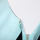 Balenciaga Hand Bag Leather 2way Light Blue Gold Silver Auth 207361A-28