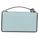 Balenciaga Hand Bag Leather 2way Light Blue Gold Silver Auth 207361A-3
