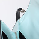 Balenciaga Hand Bag Leather 2way Light Blue Gold Silver Auth 207361A-30