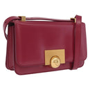 Bottega Veneta Shoulder Bag Leather Red Gold Auth 207362V-1