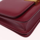 Bottega Veneta Shoulder Bag Leather Red Gold Auth 207362V-10