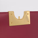 Bottega Veneta Shoulder Bag Leather Red Gold Auth 207362V-16