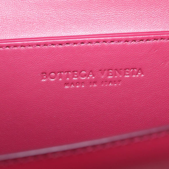 Bottega Veneta Shoulder Bag Leather Red Gold Auth 207362V
