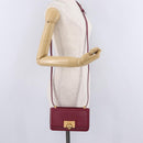 Bottega Veneta Shoulder Bag Leather Red Gold Auth 207362V-25