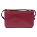 Bottega Veneta Shoulder Bag Leather Red Gold Auth 207362V-3