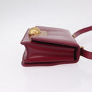 Bottega Veneta Shoulder Bag Leather Red Gold Auth 207362V-4