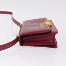 Bottega Veneta Shoulder Bag Leather Red Gold Auth 207362V-5