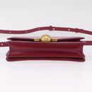 Bottega Veneta Shoulder Bag Leather Red Gold Auth 207362V-9