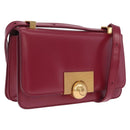 Bottega Veneta Shoulder Bag Leather Red Gold Auth 207363V-1