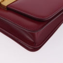 Bottega Veneta Shoulder Bag Leather Red Gold Auth 207363V-13