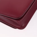 Bottega Veneta Shoulder Bag Leather Red Gold Auth 207363V-14