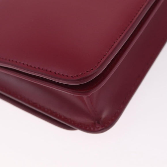 Bottega Veneta Shoulder Bag Leather Red Gold Auth 207363V