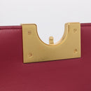 Bottega Veneta Shoulder Bag Leather Red Gold Auth 207363V-18