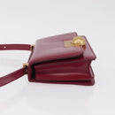 Bottega Veneta Shoulder Bag Leather Red Gold Auth 207363V-5