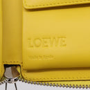 LOEWE Puzzle Anagram Wallet Leather Yellow Silver Auth 207366-14