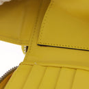 LOEWE Puzzle Anagram Wallet Leather Yellow Silver Auth 207366-18