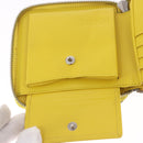 LOEWE Puzzle Anagram Wallet Leather Yellow Silver Auth 207366-19