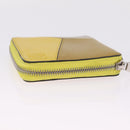 LOEWE Puzzle Anagram Wallet Leather Yellow Silver Auth 207366-6